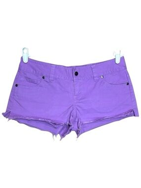 Under Armour Heat Gear Purple Denim Jean Shorts Sz 8 Coastal Resort